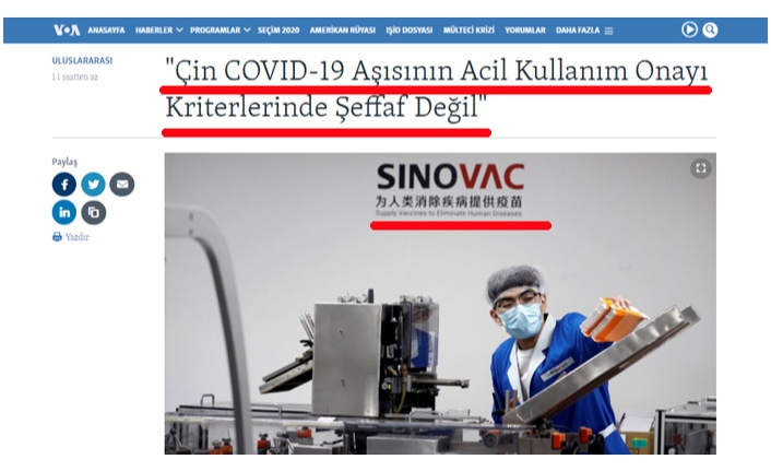 SİNOVAC AŞISI OLANLARA GEÇMİŞ OLSUN!