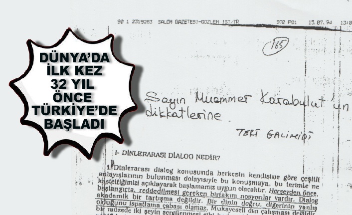 <b>“%100 YERLİ” DİNLERARASI DİYALOG</b>