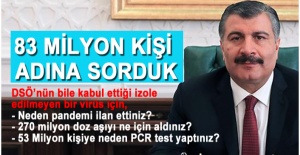 83 MİLYON KİŞİ ADINA SORUYORUZ!